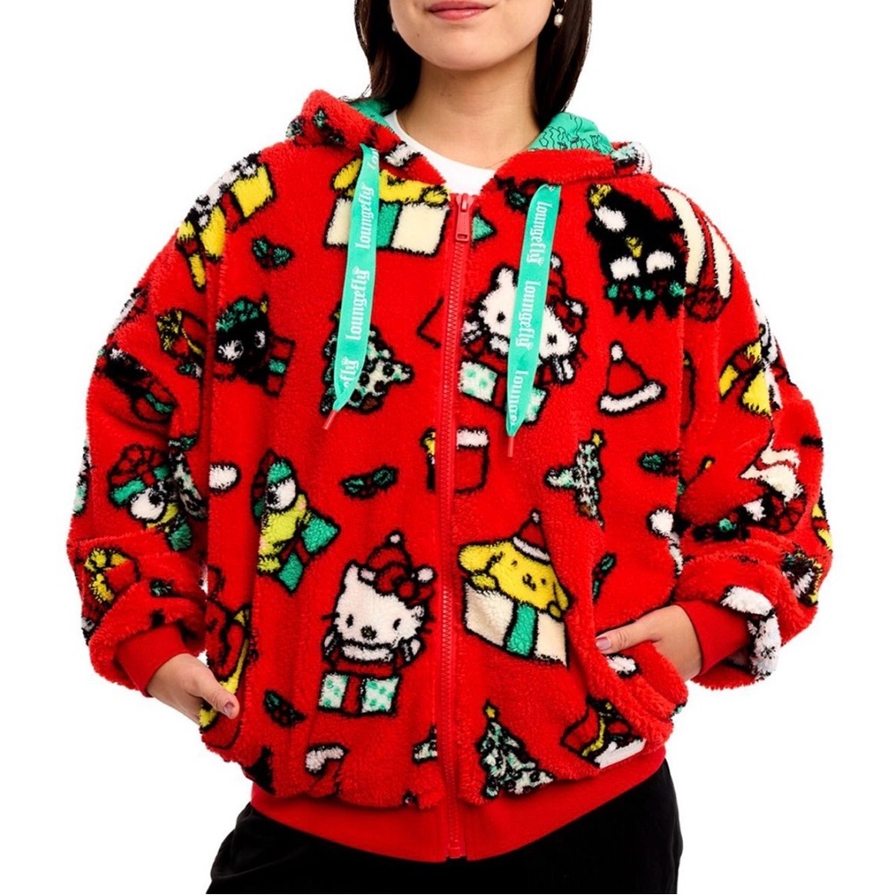 Loungefly Sanrio Hello Kitty Winter Wonderland Zip Hooded Sweatshirt size large